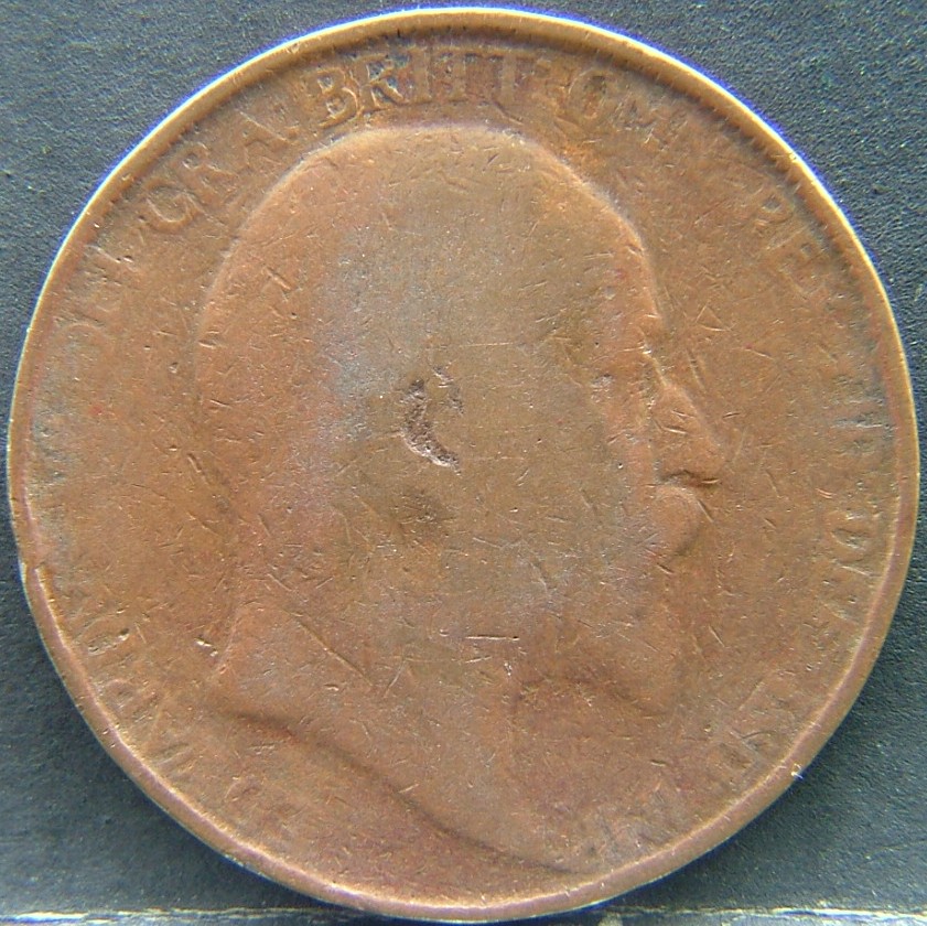 Front side of 🇬🇧 United Kingdom – Monarchs and Milestones 1 Penny 1906 coin