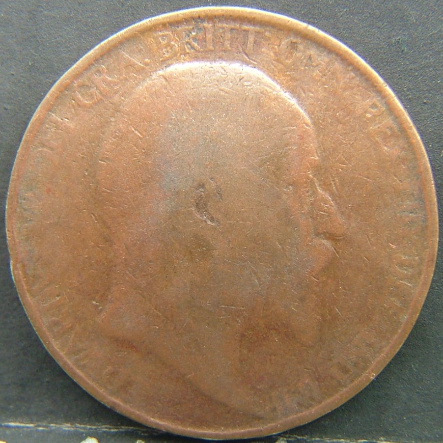 Back side of 🇬🇧 United Kingdom – Monarchs and Milestones 1 Penny  1906 object