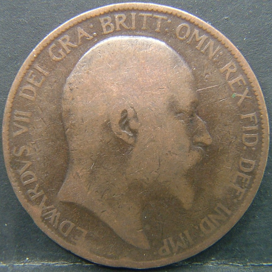 Back side of 🇬🇧 United Kingdom – Monarchs and Milestones 1 Penny  1907 object