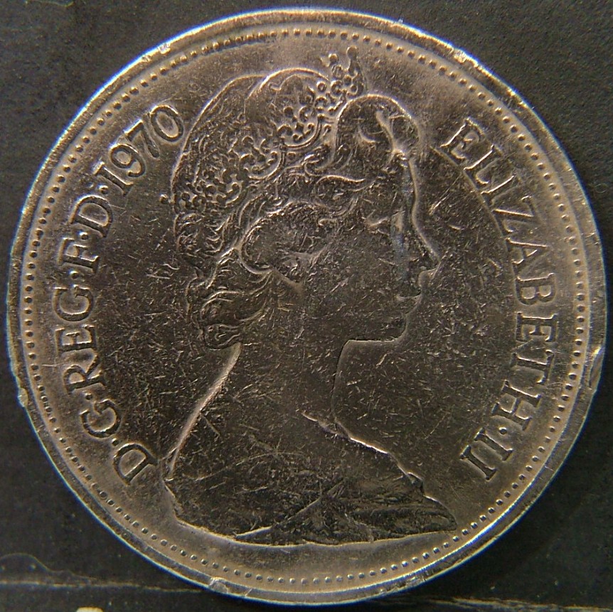Back side of 🇬🇧 United Kingdom – Monarchs and Milestones 10 Pence  1970 object