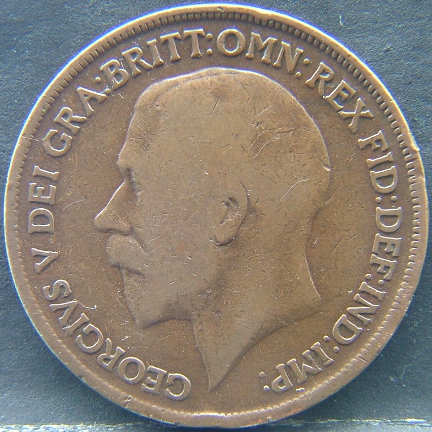 Front side of 🇬🇧 United Kingdom – Monarchs and Milestones 1 Penny 1914 coin