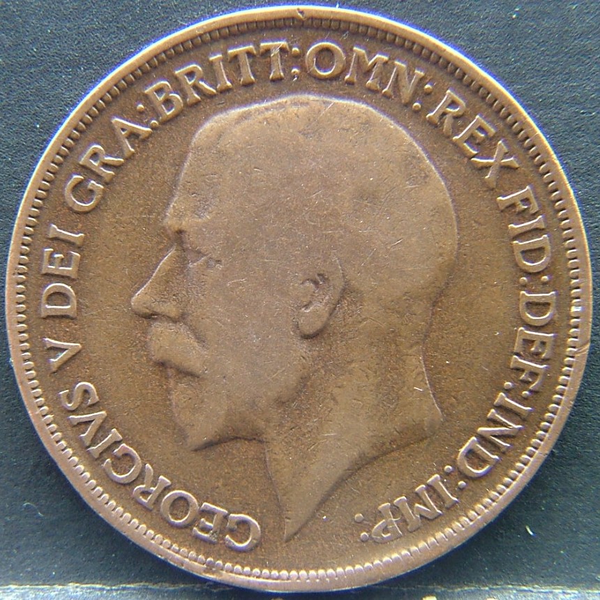 Front side of 🇬🇧 United Kingdom – Monarchs and Milestones 1 Penny 1915 coin
