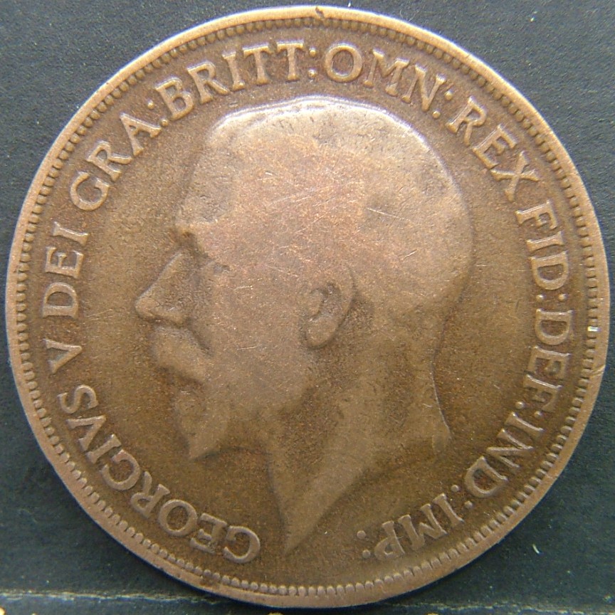 Back side of 🇬🇧 United Kingdom – Monarchs and Milestones 1 Penny  1915 object