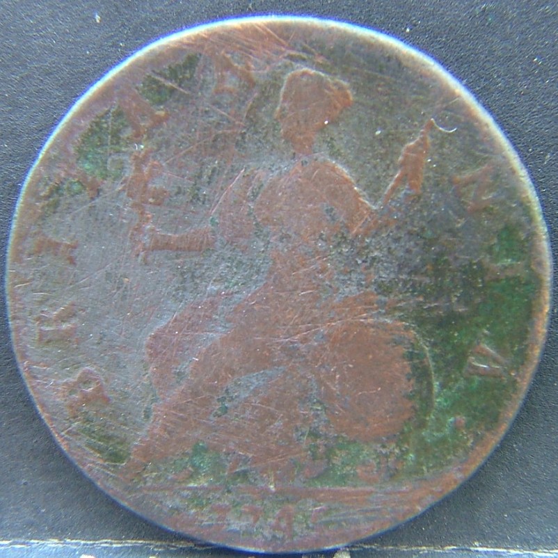 Additional view 1 of 🇬🇧 United Kingdom – Monarchs and Milestones Half Penny  1744 object