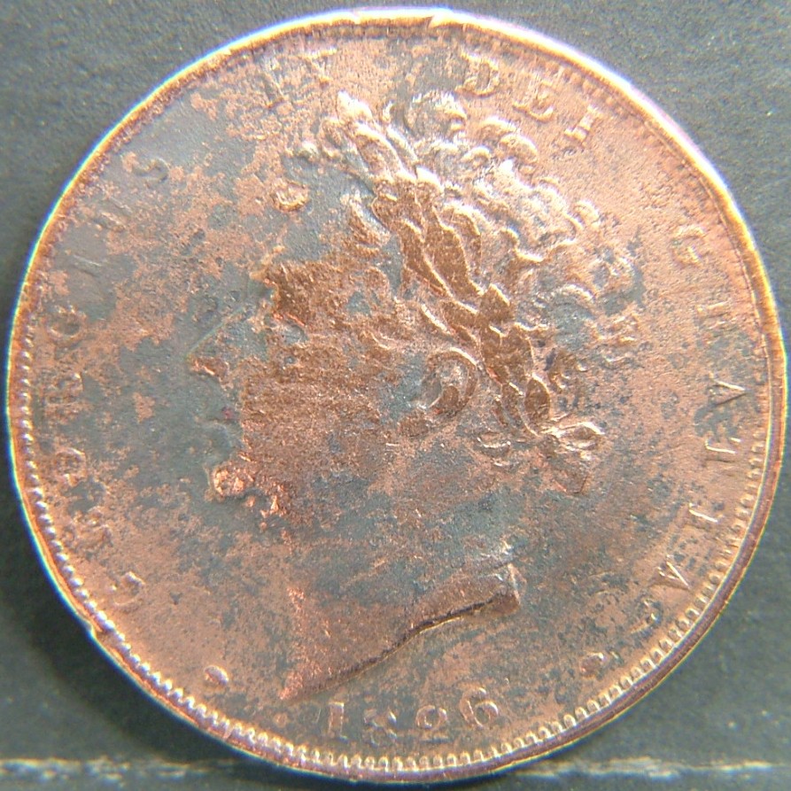 Back side of 🇬🇧 United Kingdom – Monarchs and Milestones Farthing  1826 object