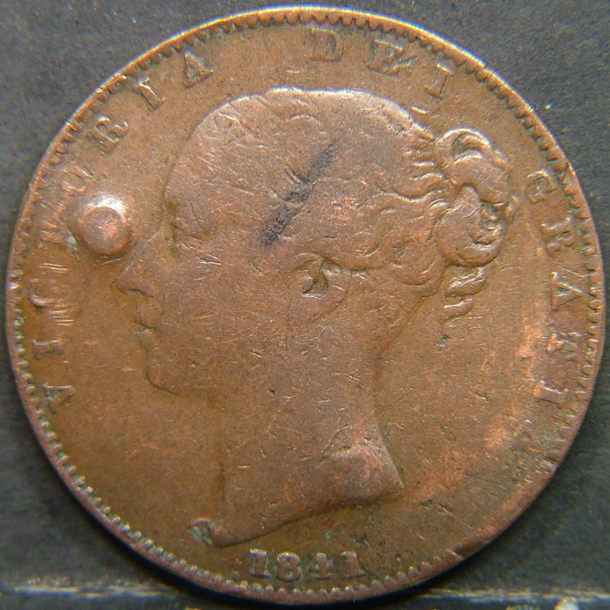 Back side of 🇬🇧 United Kingdom – Monarchs and Milestones Farthing  1841 object