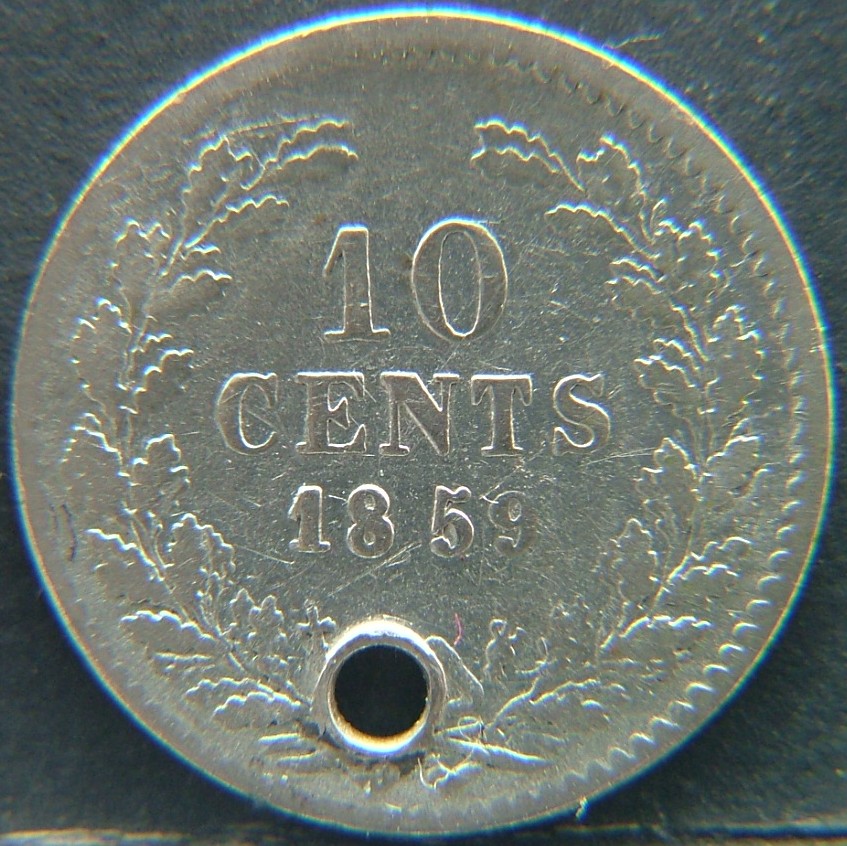 Additional view 1 of 🇳🇱 NETHERLANDS – Dutch Coin Tradition 10 Cents  1859 object