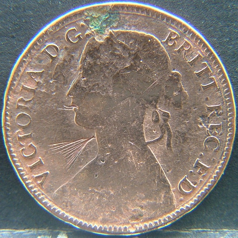 Front side of 🇬🇧 United Kingdom – Monarchs and Milestones Farthing 1860 coin