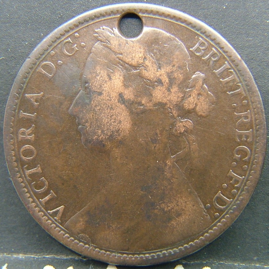 Back side of 🇬🇧 United Kingdom – Monarchs and Milestones 1 Penny  1878 object