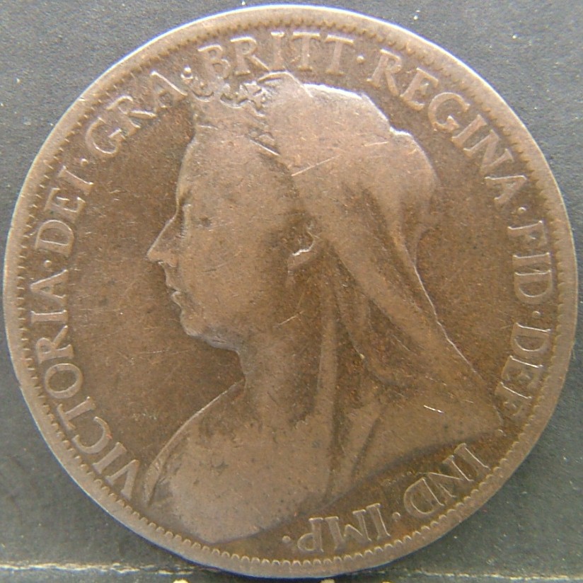 Back side of 🇬🇧 United Kingdom – Monarchs and Milestones 1 Penny  1901 object