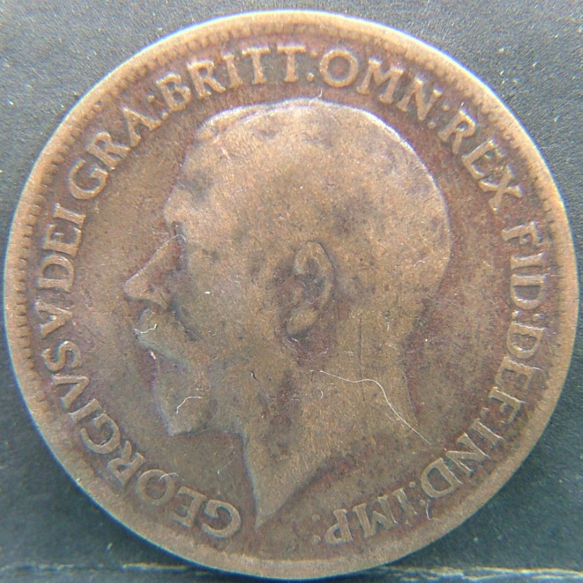 Back side of 🇬🇧 United Kingdom – Monarchs and Milestones Farthing  1918 object