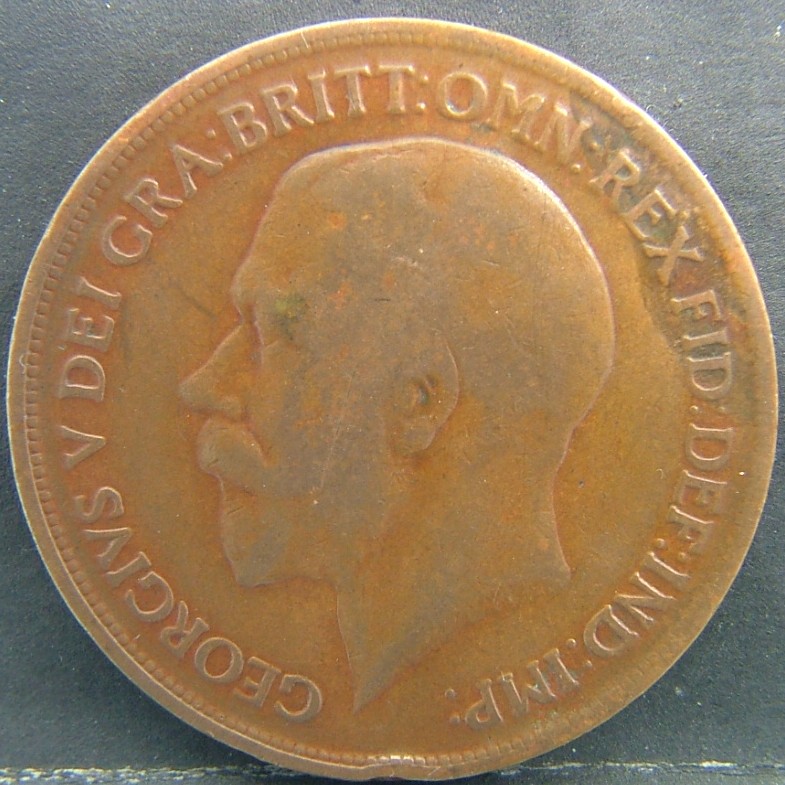 Back side of 🇬🇧 United Kingdom – Monarchs and Milestones 1 Penny  1919 object