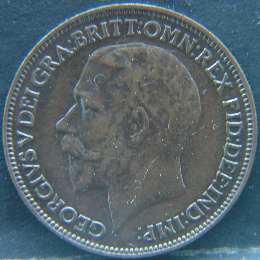 Front side of 🇬🇧 United Kingdom – Monarchs and Milestones Farthing 1924 coin