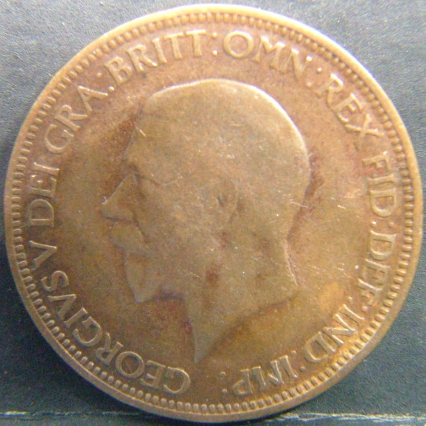 Back side of 🇬🇧 United Kingdom – Monarchs and Milestones Half Penny  1928 object