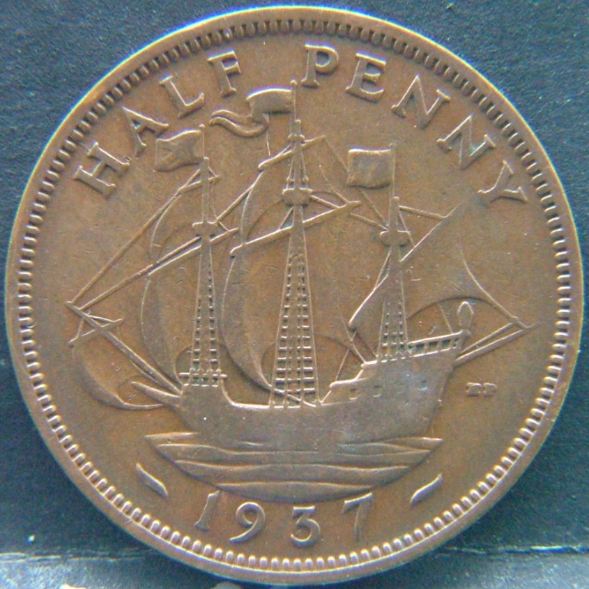 Additional view 1 of 🇬🇧 United Kingdom – Monarchs and Milestones Half Penny  1937 object