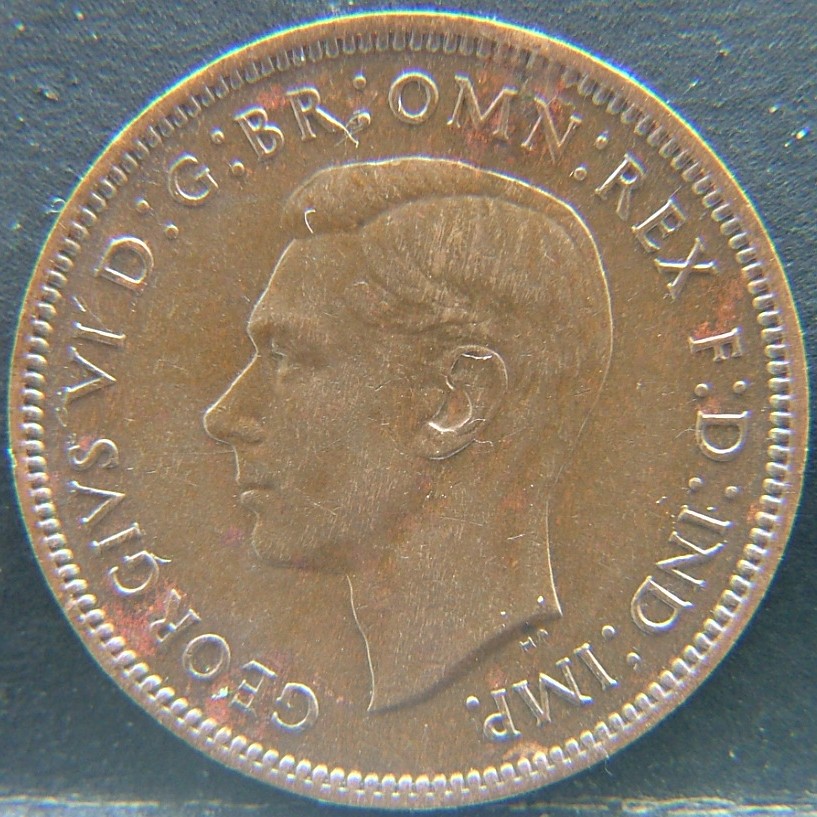 Front side of 🇬🇧 United Kingdom – Monarchs and Milestones Farthing 1939 coin