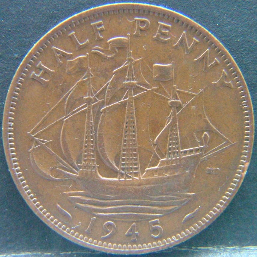 Additional view 1 of 🇬🇧 United Kingdom – Monarchs and Milestones Half Penny  1945 object