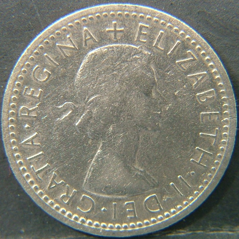 Back side of 🇬🇧 United Kingdom – Monarchs and Milestones 6 Pence  1957 object