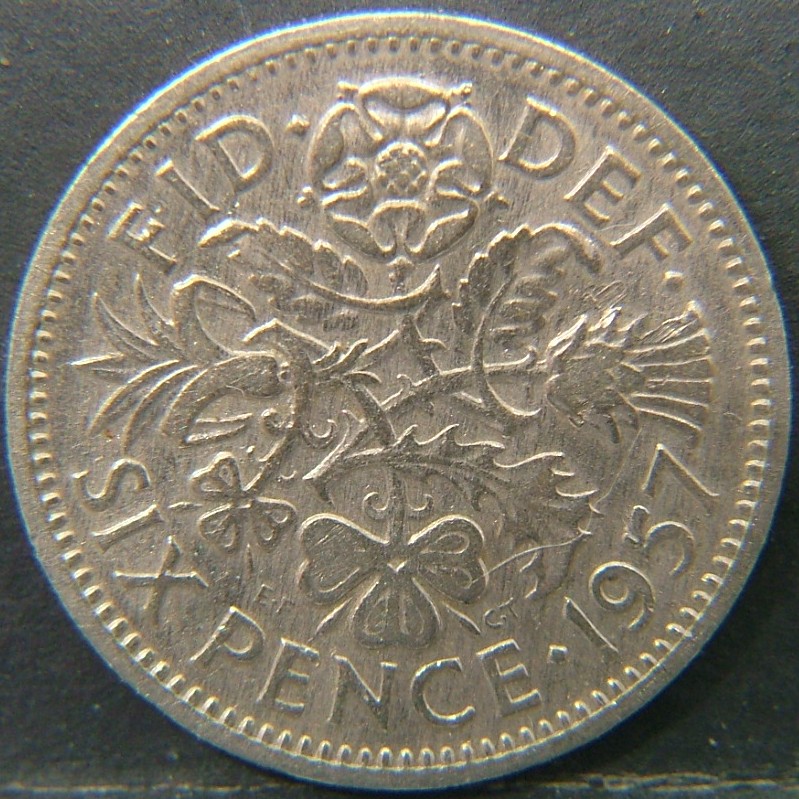 Additional view 2 of 🇬🇧 United Kingdom – Monarchs and Milestones 6 Pence  1957 object
