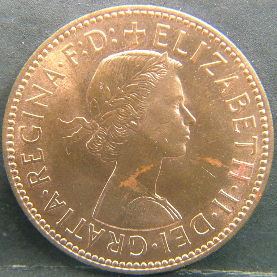 Back side of 🇬🇧 United Kingdom – Monarchs and Milestones Half Penny  1959 object