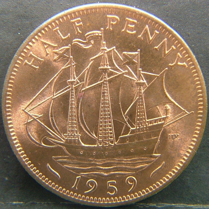 Additional view 2 of 🇬🇧 United Kingdom – Monarchs and Milestones Half Penny  1959 object