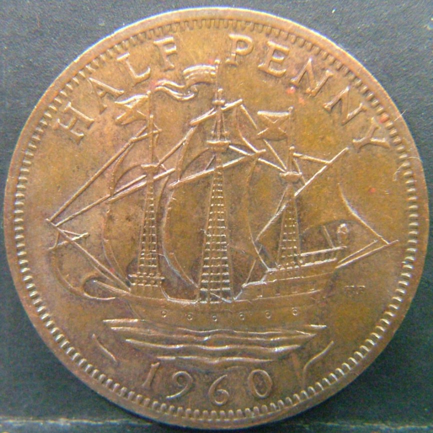 Additional view 2 of 🇬🇧 United Kingdom – Monarchs and Milestones Half Penny  1960 object