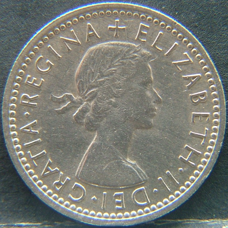 Front side of 🇬🇧 United Kingdom – Monarchs and Milestones 6 Pence 1961 coin