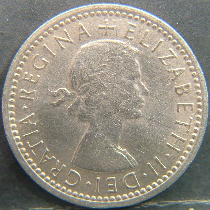 Back side of 🇬🇧 United Kingdom – Monarchs and Milestones 6 Pence  1961 object