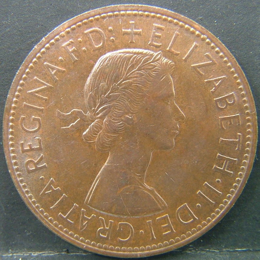 Back side of 🇬🇧 United Kingdom – Monarchs and Milestones 1 Penny  1961 object