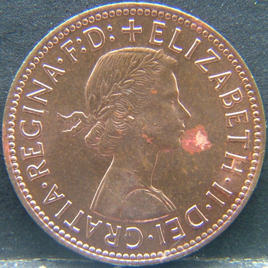 Front side of 🇬🇧 United Kingdom – Monarchs and Milestones Half Penny 1963 coin