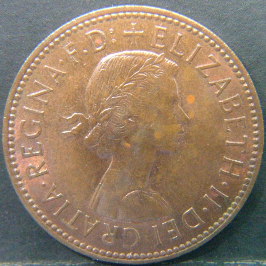 Back side of 🇬🇧 United Kingdom – Monarchs and Milestones Half Penny  1964 object