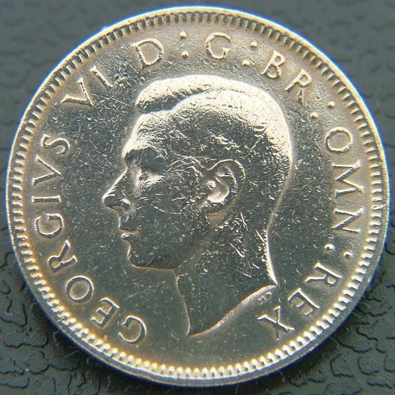 Back side of Great Britain 1 Shilling Eng 1948 coin