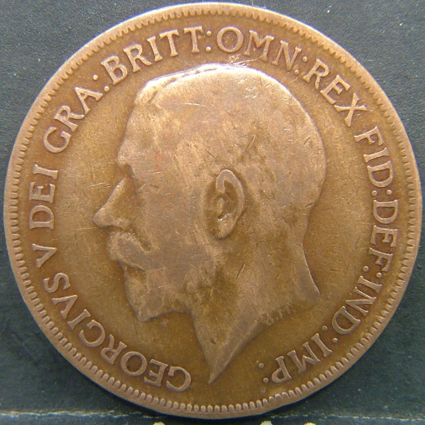 Back side of 🇬🇧 United Kingdom – Monarchs and Milestones 1 Penny  1921 object