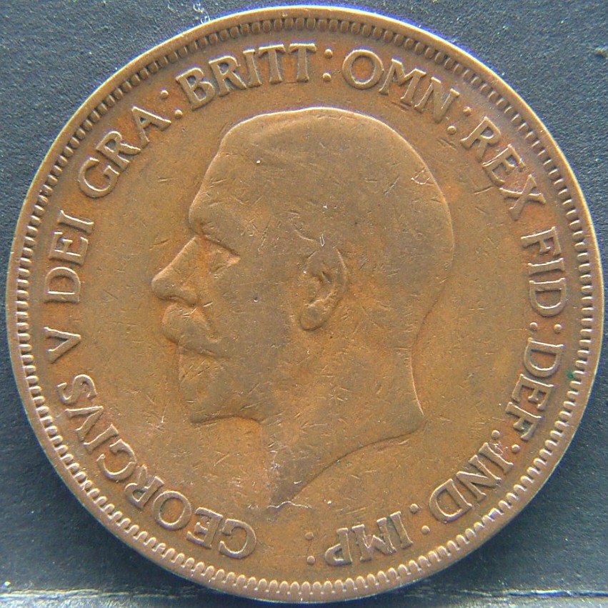 Back side of 🇬🇧 United Kingdom – Monarchs and Milestones 1 Penny  1928 object