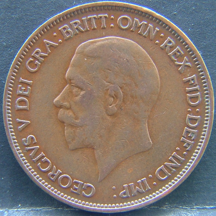 Front side of 🇬🇧 United Kingdom – Monarchs and Milestones 1 Penny 1936 coin