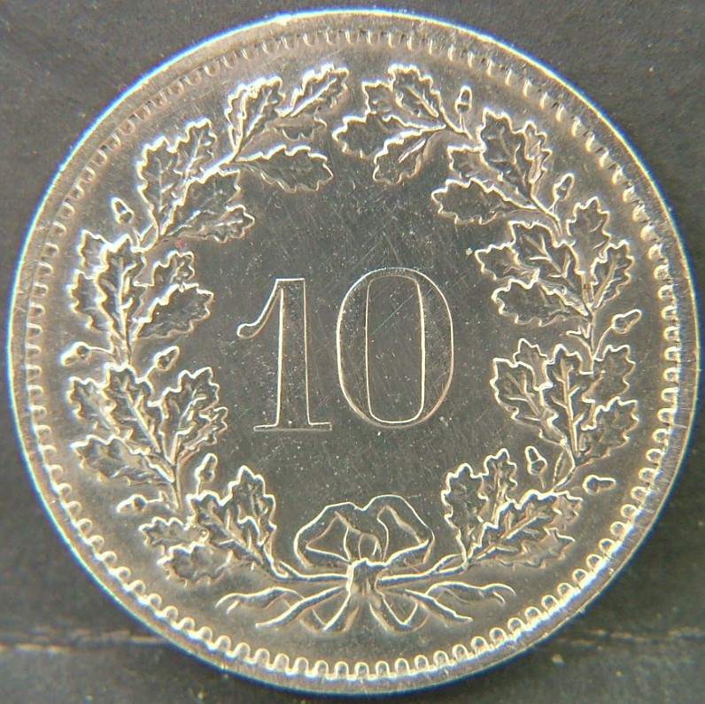 Additional view 2 of 🇨🇭 SWITZERLAND – Helvetic Confederation Coinage 10 Rappen 1973 coin