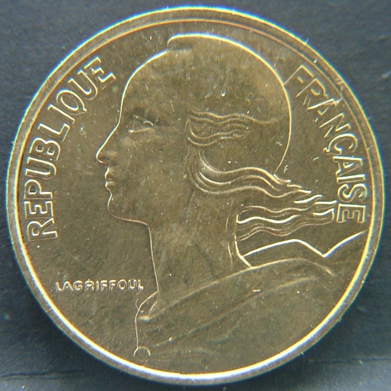 Front side of France 10 Centimes 1998 coin