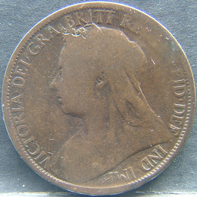 Front side of 🇬🇧 United Kingdom – Monarchs and Milestones 1 Penny 1896 coin