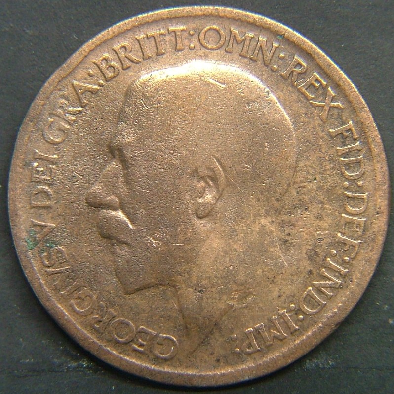 Back side of 🇬🇧 United Kingdom – Monarchs and Milestones 1 Penny 1916 coin