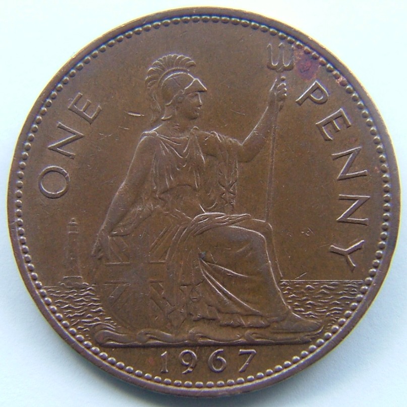 Additional view 1 of Great Britain 1 Penny 1967 coin