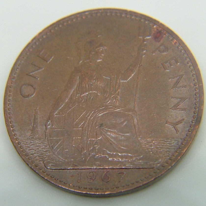 Additional view 2 of Great Britain 1 Penny 1967 coin