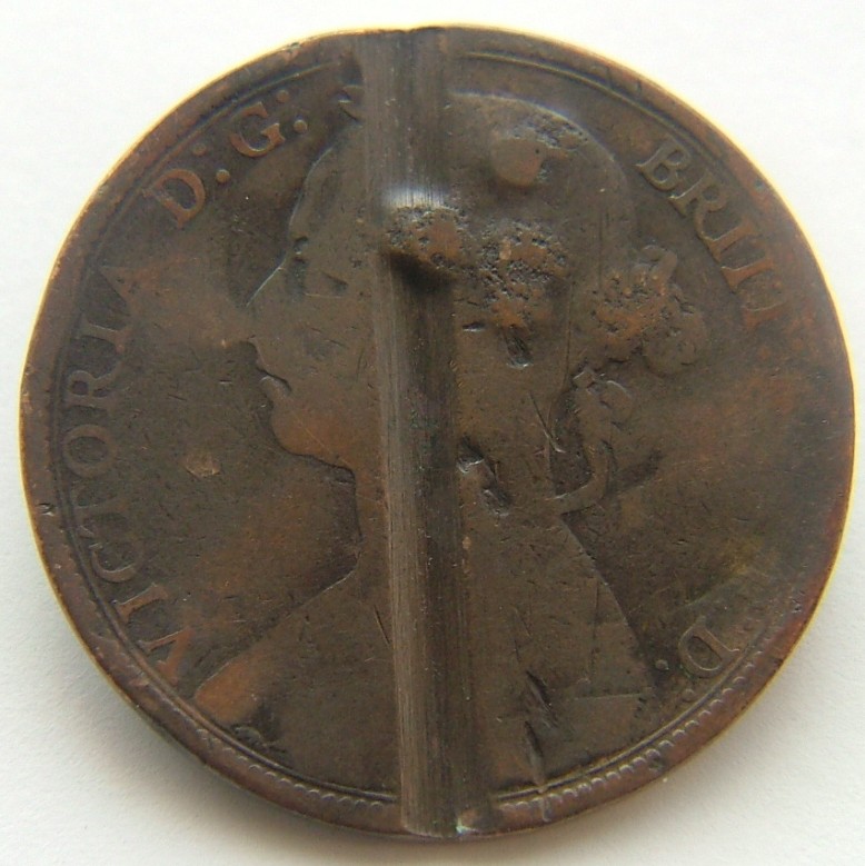 Front side of Great Britain 1 Penny 1890 coin