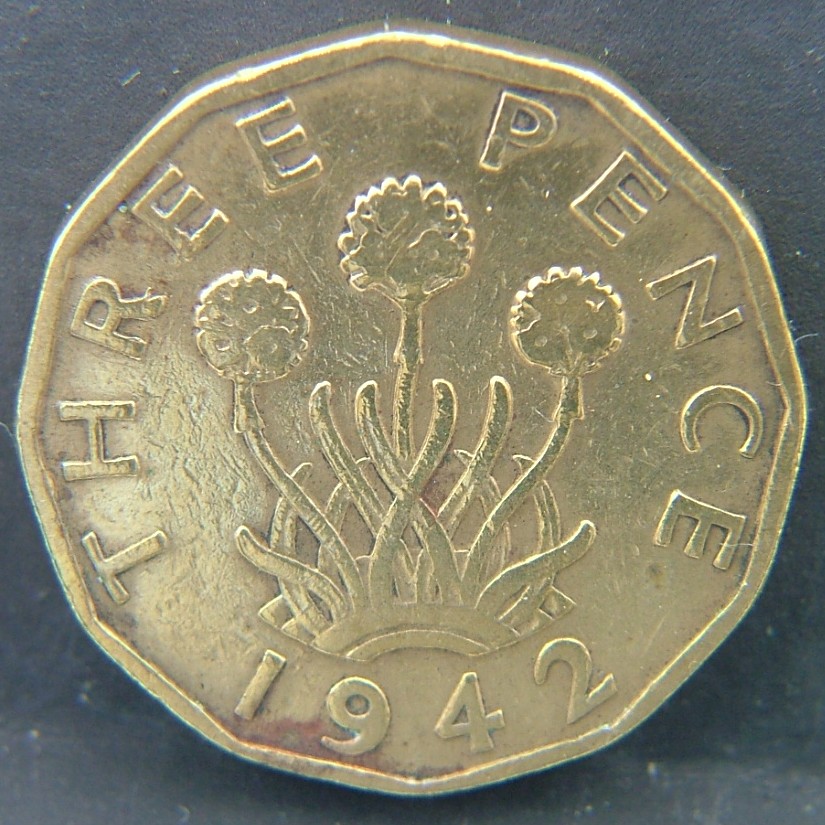 Additional view 2 of Great Britain 3 Pence 1942 coin