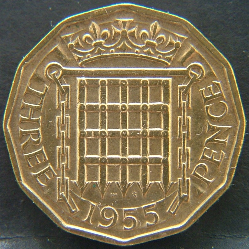 Additional view 1 of Great Britain 3 Pence 1955 coin