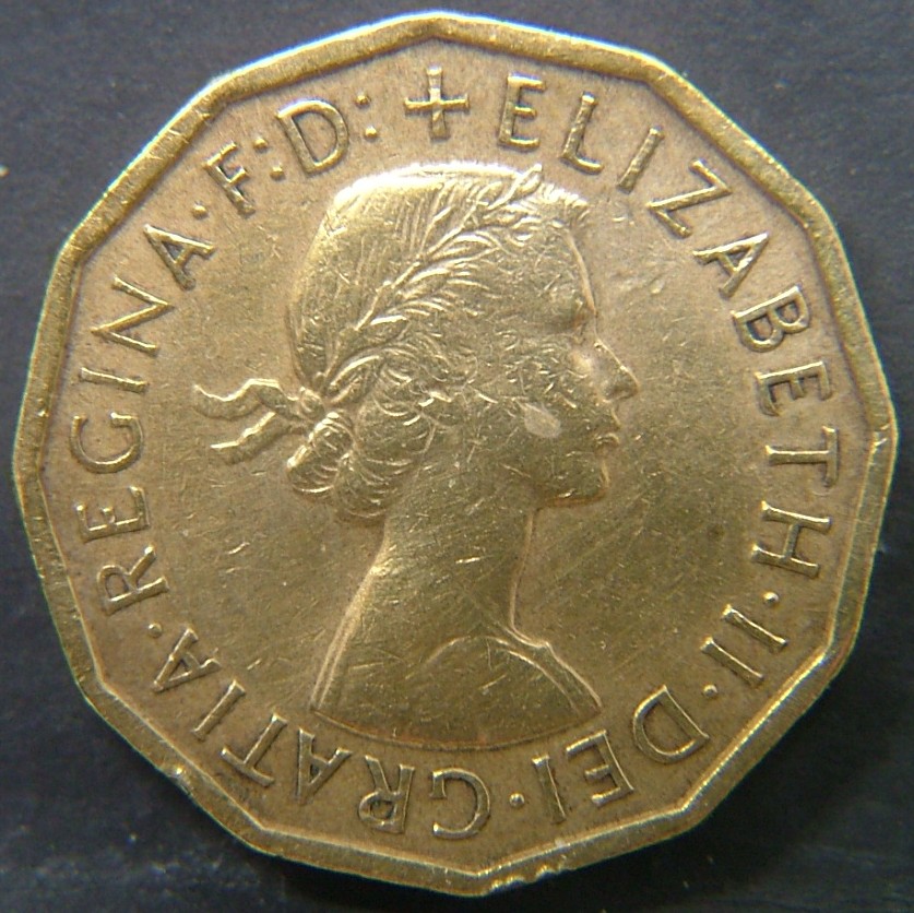 Back side of 🇬🇧 United Kingdom – Monarchs and Milestones 3 Pence 1960 coin