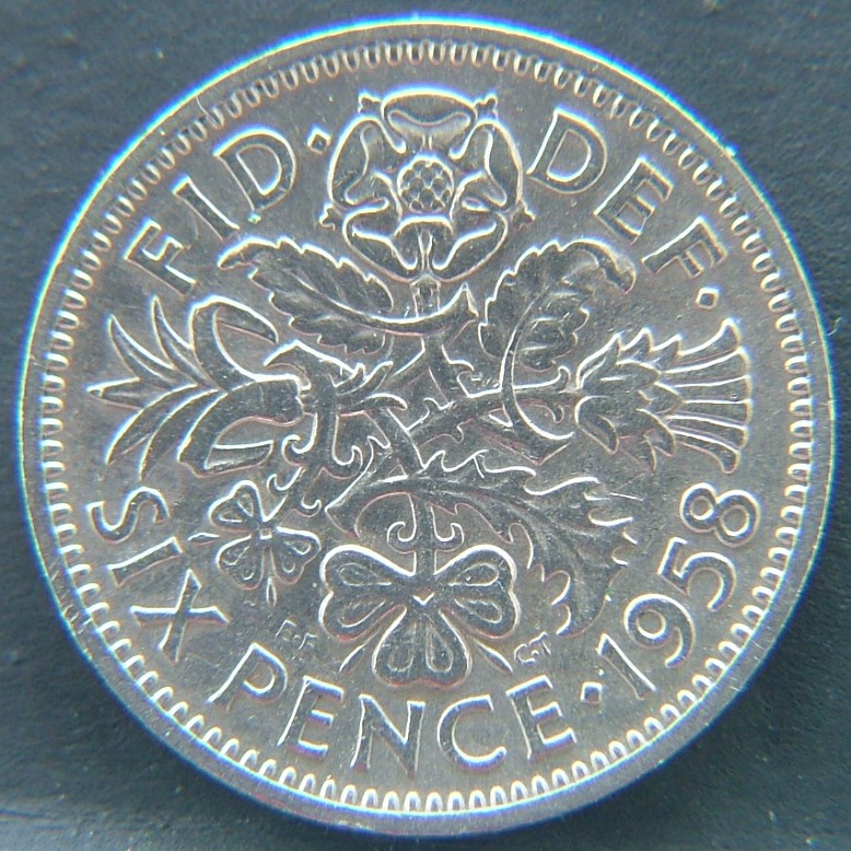 Additional view 1 of 🇬🇧 United Kingdom – Monarchs and Milestones 6 Pence 1958 coin