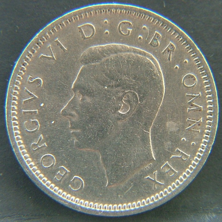 Front side of Great Britain 6 Pence 1951 coin