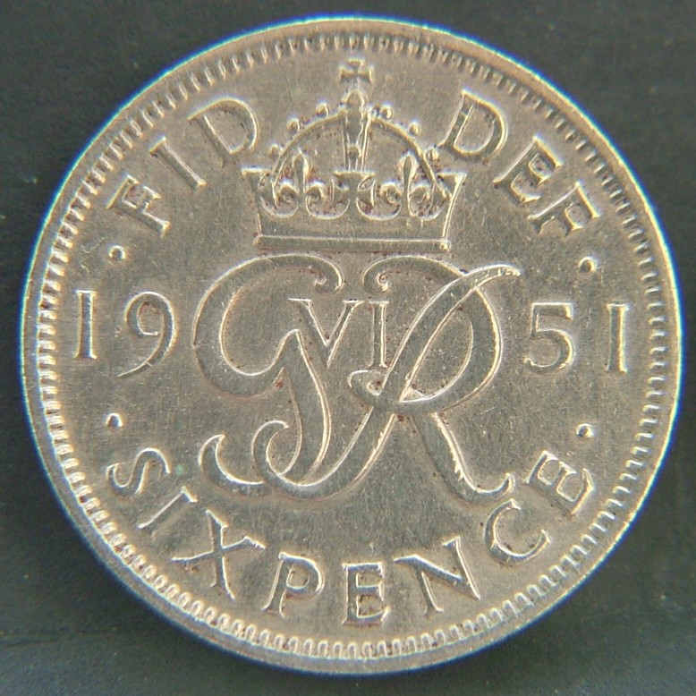 Additional view 1 of 🇬🇧 United Kingdom – Monarchs and Milestones 6 Pence 1951 coin