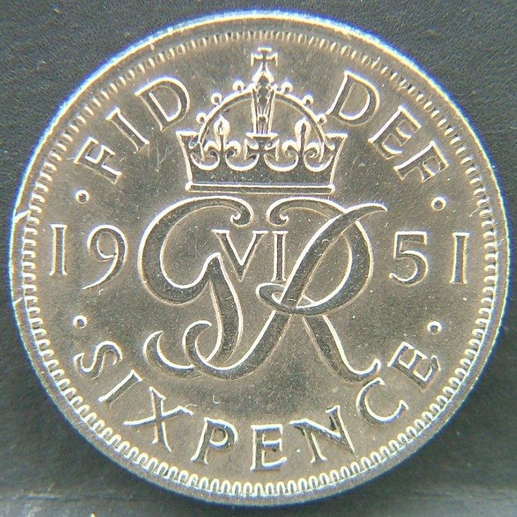Additional view 1 of 🇬🇧 United Kingdom – Monarchs and Milestones 6 Pence 1951 coin