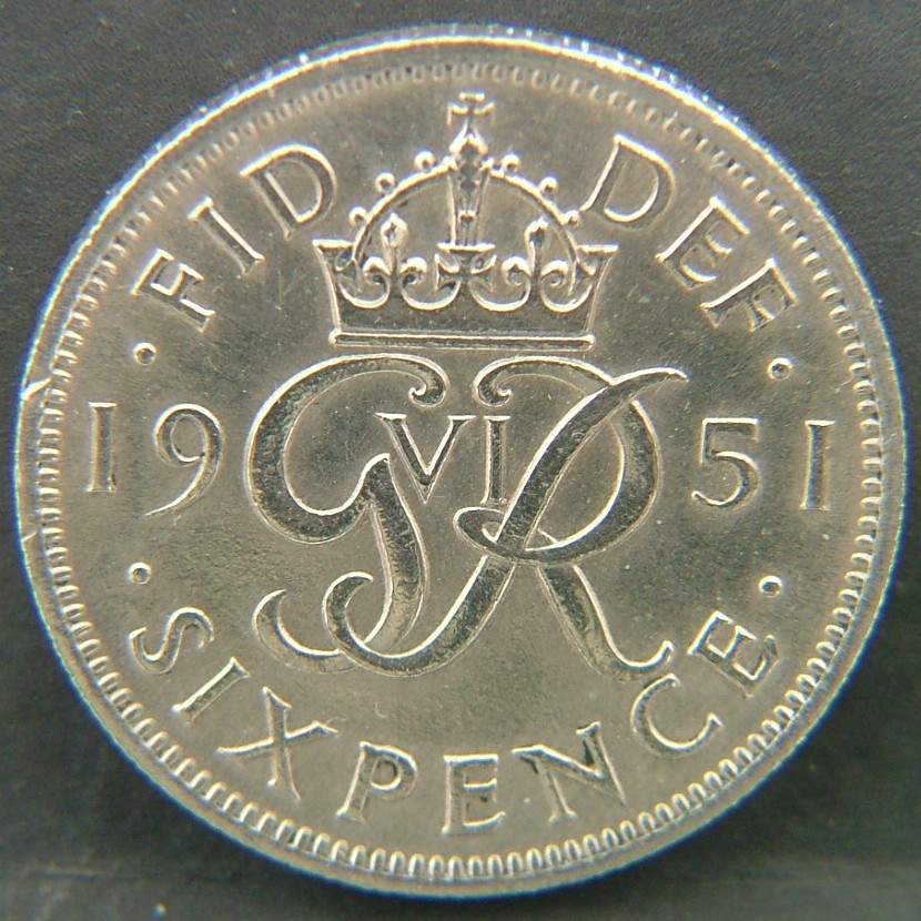 Additional view 2 of 🇬🇧 United Kingdom – Monarchs and Milestones 6 Pence 1951 coin